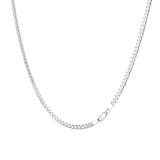 Solid 925 Sterling Silver 3.5mm Width Curb Chain