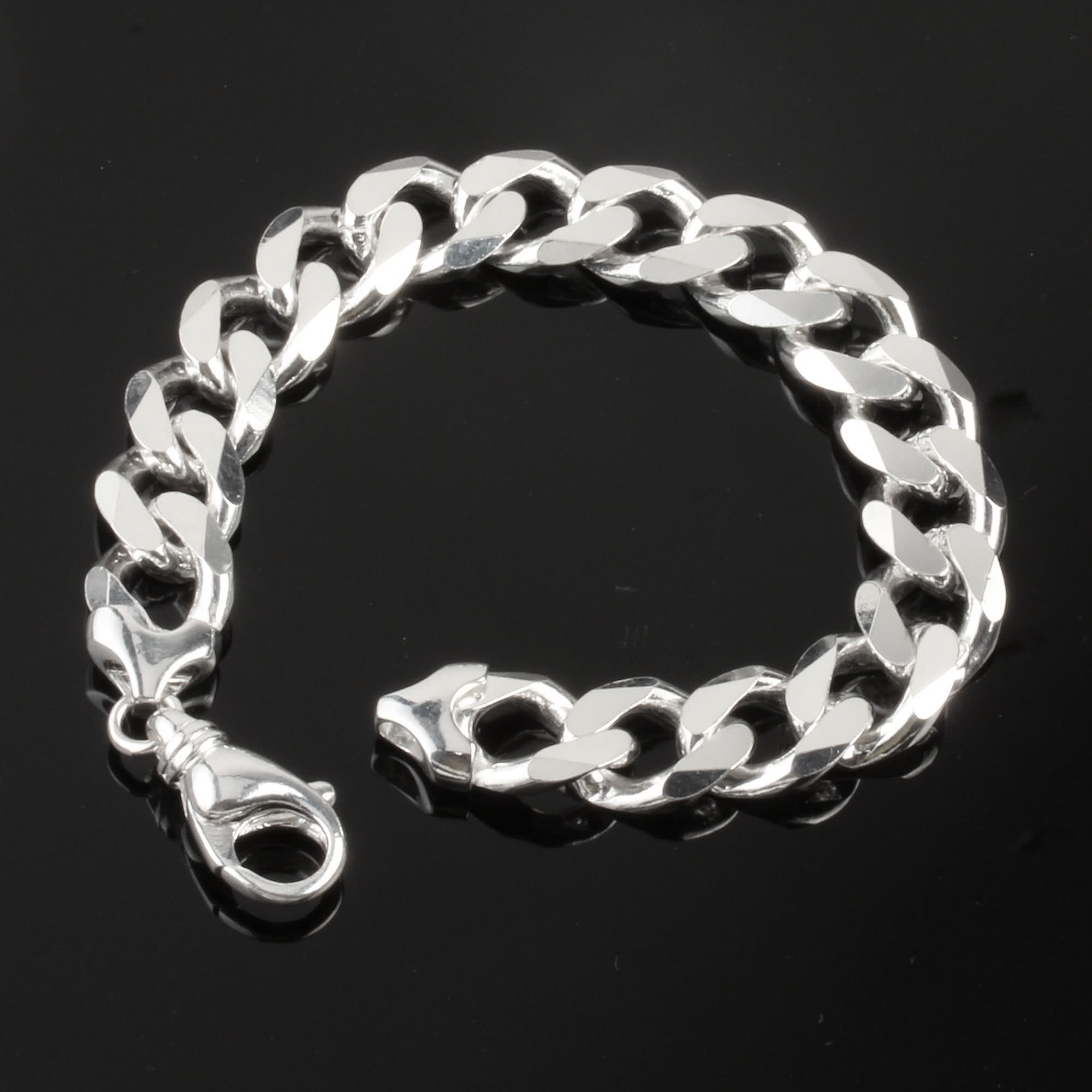 Men's Sterling Silver Curb Bracelet | vlr.eng.br