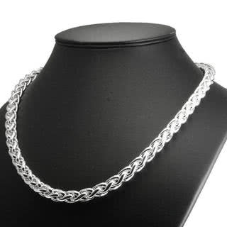 Heavyweight Solid Sterling Silver Braided Curb Chain