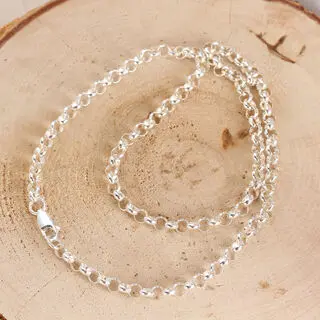 5mm Medium Weight 925 Sterling Silver Belcher Chain