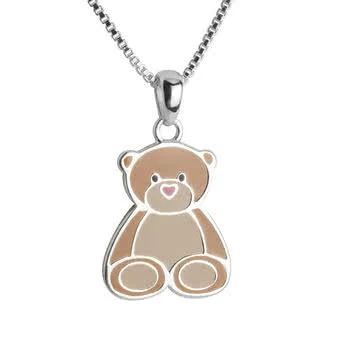 Teddy Bear Enamel Children's Pendant