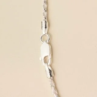 Sterling Silver Thin Ladies Rope Chain For Pendants