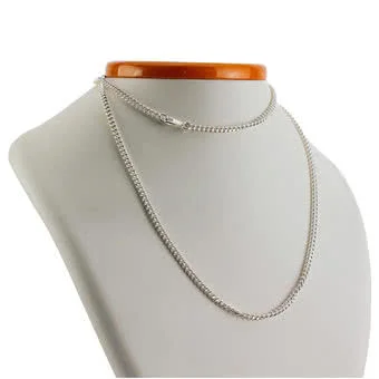 3.5mm Wide Rounded Curb Chain Solid Sterling Silver