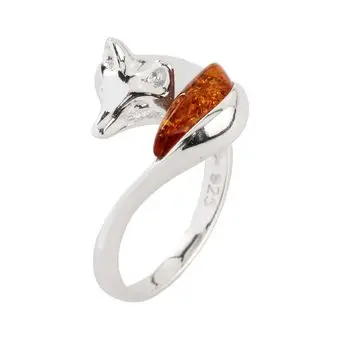 Silver hot sale fox ring