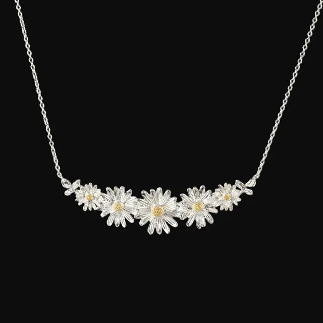 Summer Daisy Sterling Silver Necklace