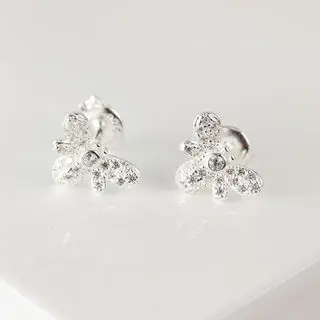 925 Sterling Silver Bee Earrings