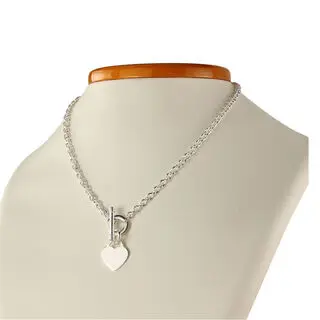 Small Heart Charm Sterling Silver Necklace