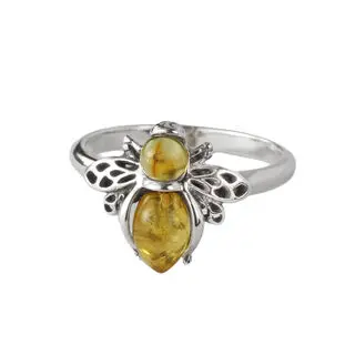 Lemon Baltic Amber Bee Jewellery