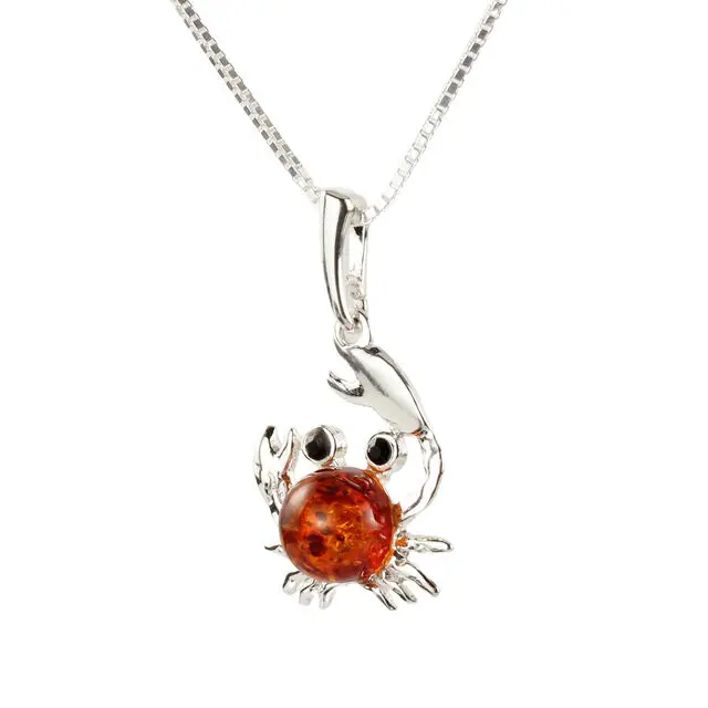 Sterling Silver Crab Pendant 