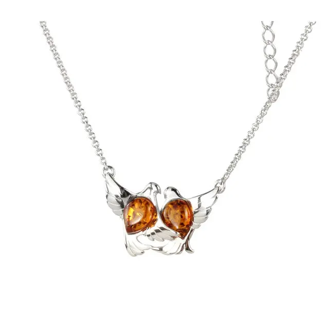 Honey Baltic Amber Doves Necklace