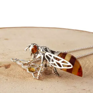 925 Sterling Silver Bee Pendant