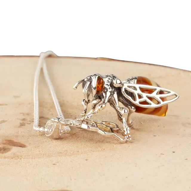 Baltic Amber Bee Pendant