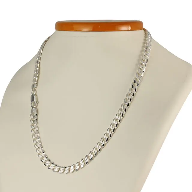 925 Sterling Silver Curb Chain Necklace