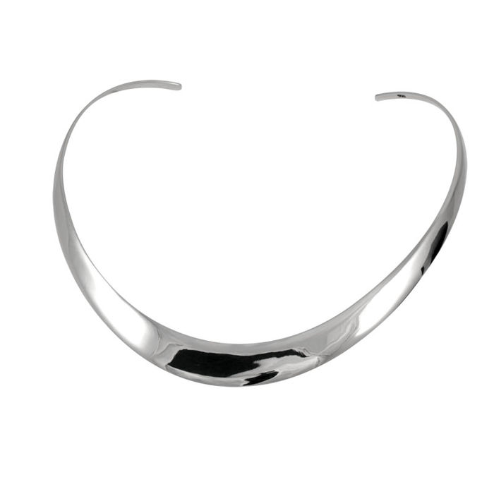 Solid Sterling Silver Torque Collar